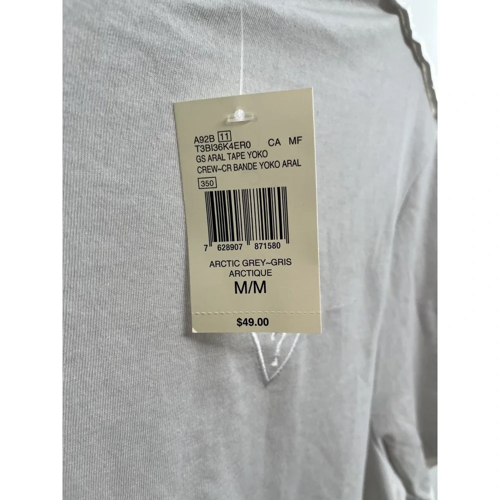 NWT Guess T-Shirt Men Medium Grey Crew Neck Short Sleeve Heather Pullover Cotton - Picture 3 of 8